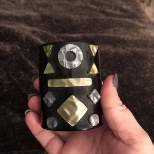 Geo- black bangle